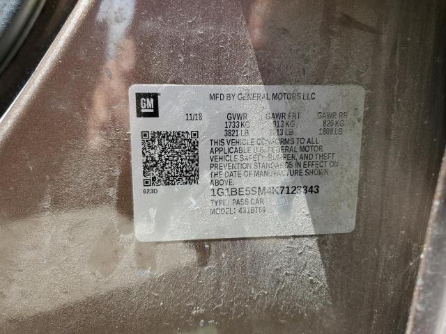 1G1BE5SM4K7123343 2019 CHEVROLET CRUZE