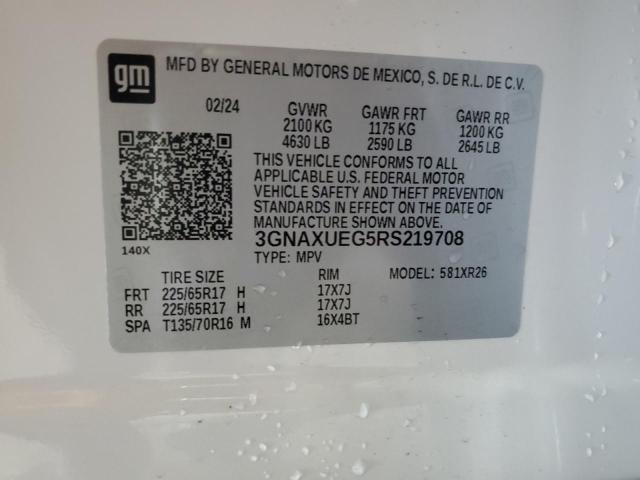 2024 CHEVROLET EQUINOX LT - 3GNAXUEG5RS219708