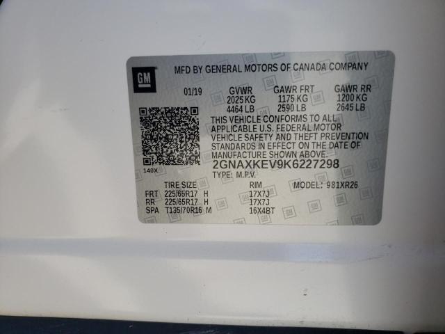 2019 CHEVROLET EQUINOX LT - 2GNAXKEV9K6227298