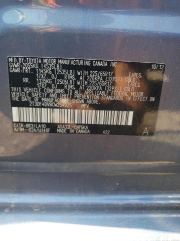 2012 Toyota Rav4 Limited VIN: 2T3DF4DV8CW254925 Lot: 62466494