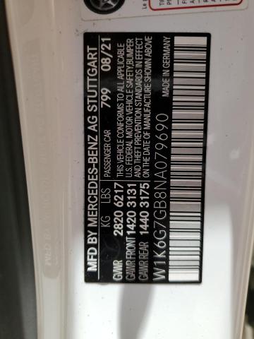 2022 MERCEDES-BENZ S 580 4MAT - W1K6G7GB8NA079690