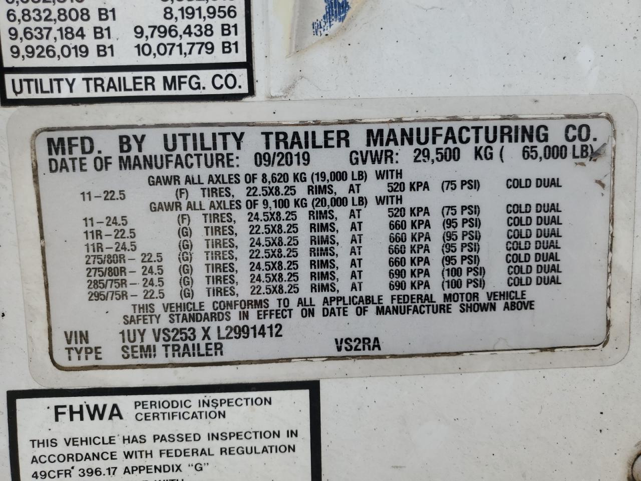 Lot #2669487504 2020 UTILITY TRAILER