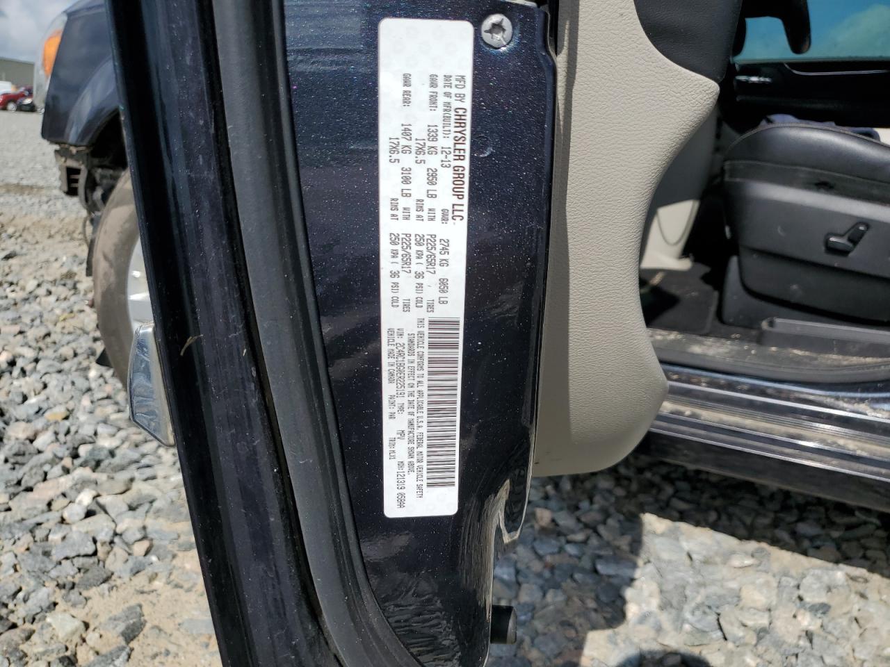 2C4RC1BG0ER225191 2014 Chrysler Town & Country Touring