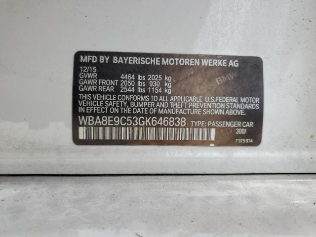 VIN WBA8E9C53GK646838 2016 BMW 3 SERIES no.13