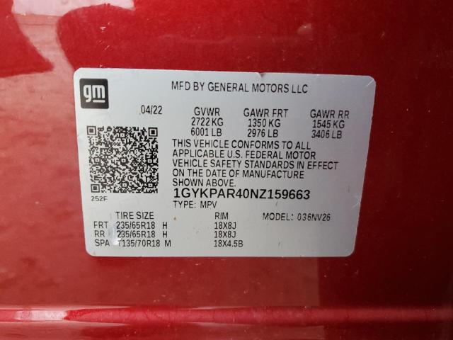 2022 CADILLAC XT6 LUXURY - 1GYKPAR40NZ159663