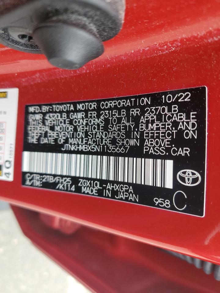 JTNKHMBX5N1135667 2022 Toyota C-Hr Xle