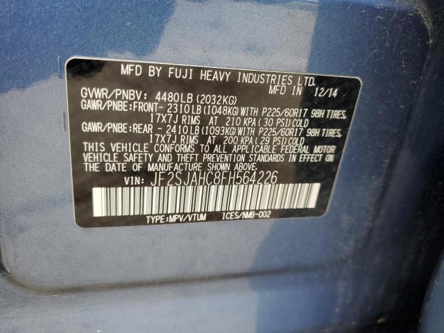 2015 Subaru Forester 2.5I Limited VIN: JF2SJAHC8FH564226 Lot: 61284284