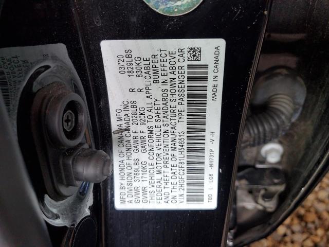 2HGFC2F81LH546513 2020 HONDA CIVIC - Image 12