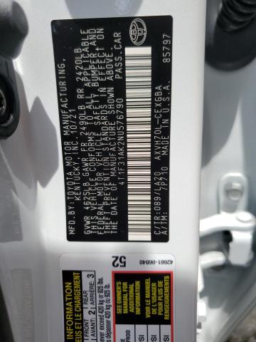 VIN 4T1F31AK2NU576790 2022 Toyota Camry, Xle no.12