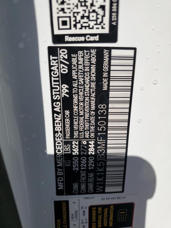 W1K1K5JB3MF150138 2021 Mercedes-Benz E 450