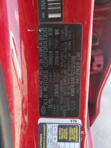 2016 Kia Forte Lx VIN: KNAFK4A67G5565936 Lot: 63000034