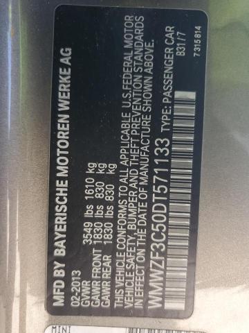 2013 Mini Cooper Clubman VIN: WMWZF3C50DT571133 Lot: 61089914