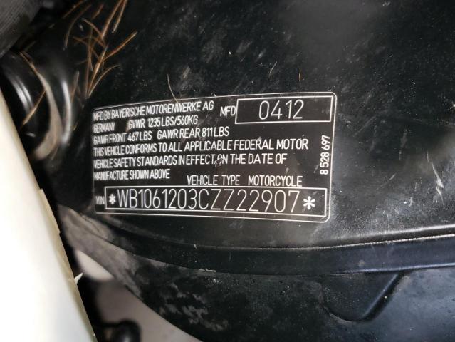 2012 BMW K1600 GTL - WB1061203CZZ22907