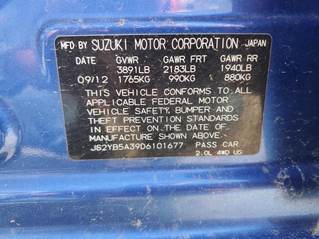 VIN JS2YB5A39D6101677 2013 Suzuki SX4 no.13