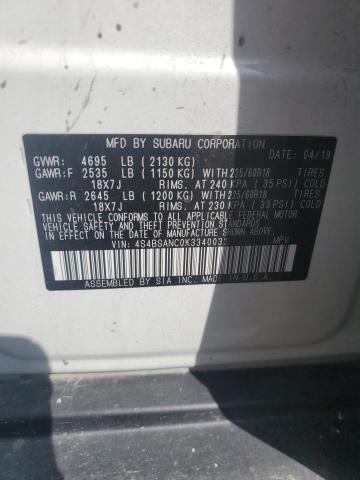 2019 SUBARU OUTBACK 2. - 4S4BSANC0K3340032