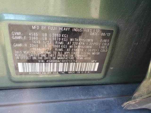 2013 Subaru Outback 2.5I VIN: 4S4BRBAC0D3220256 Lot: 61812774