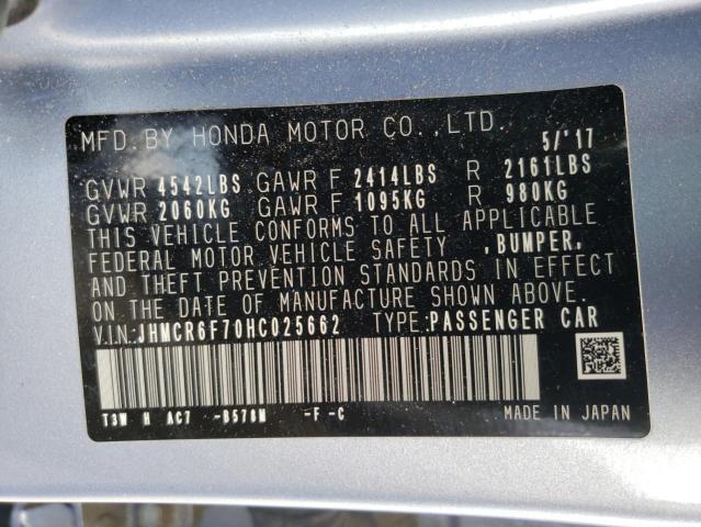 JHMCR6F70HC025662 2017 HONDA ACCORD - Image 13