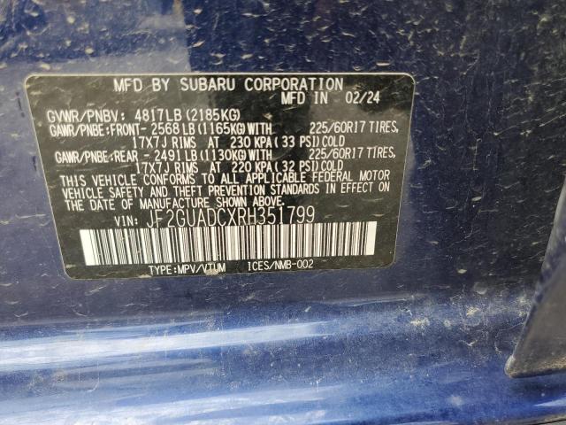 2024 SUBARU CROSSTREK - JF2GUADCXRH351799