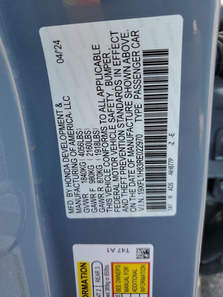 Lot #2972684610 2024 HONDA CIVIC SPOR