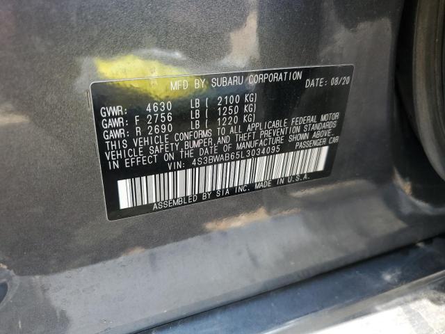 2020 SUBARU LEGACY 4S3BWAB65L3034095