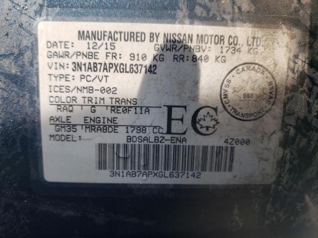 2016 NISSAN SENTRA S - 3N1AB7APXGL637142