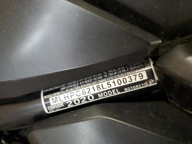 2020 HONDA CBR500 R - MLHPC6218L5100379