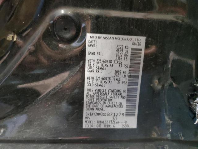 2016 Nissan Rogue S VIN: 5N1AT2MV3GC871279 Lot: 62673164