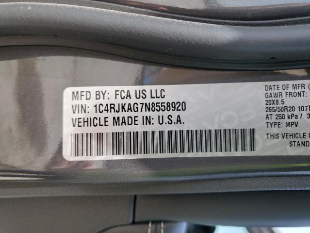 2022 JEEP GRAND CHER - 1C4RJKAG7N8558920