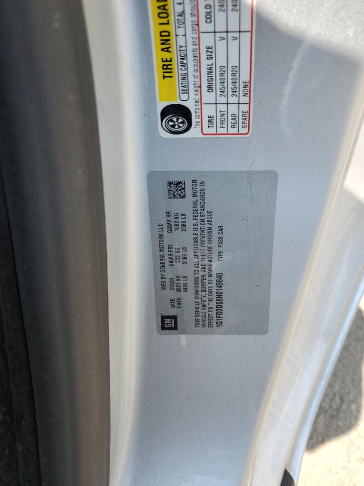 1G1FD3DS8H0149840 2017 Chevrolet Camaro Lt