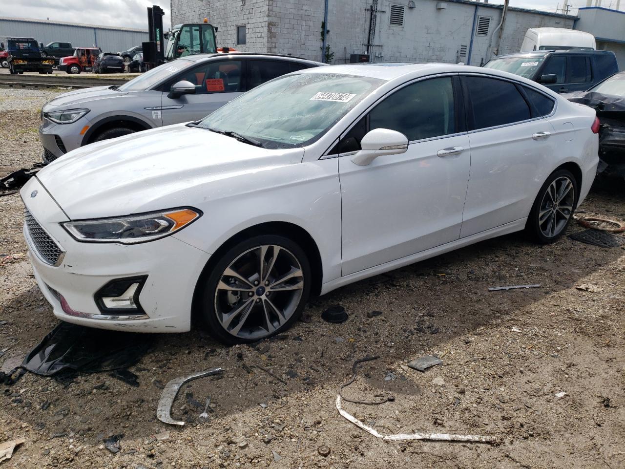 FORD FUSION TIT 2019 white  gas 3FA6P0K99KR269527 photo #1