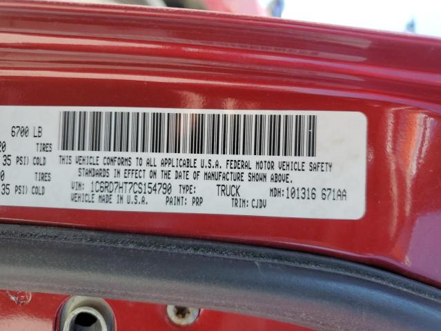 2012 Dodge Ram 1500 Sport VIN: 1C6RD7HT7CS154790 Lot: 61316964