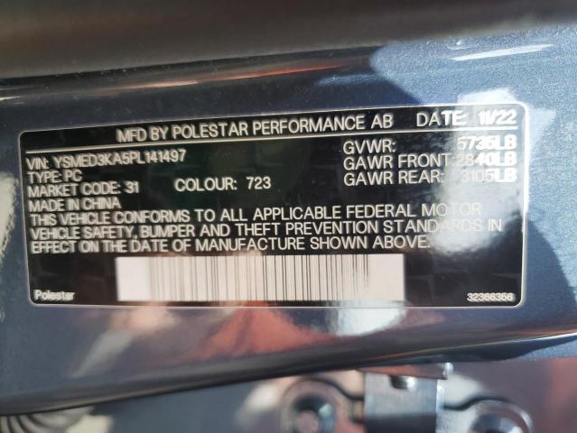 2023 Polestar 2 VIN: YSMED3KA5PL141497 Lot: 61409964