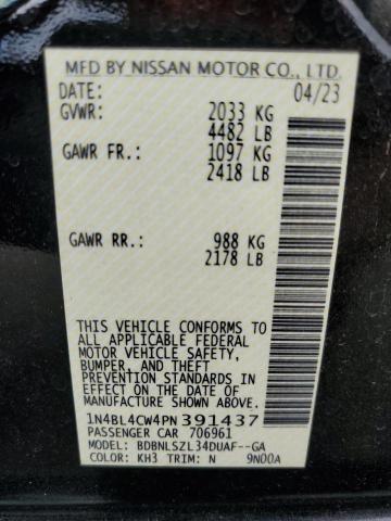 2023 NISSAN ALTIMA SR - 1N4BL4CW4PN391437