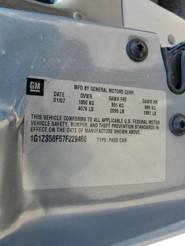 2007 Chevrolet Malibu Ls VIN: 1G1ZS58F57F229460 Lot: 62322264