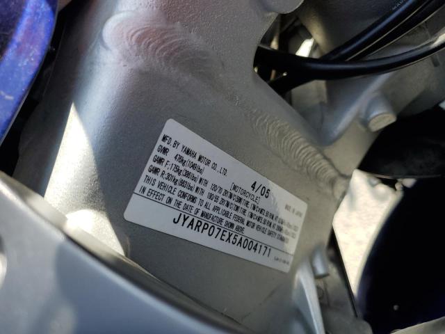 2005 YAMAHA FJR1300 JYARP07EX5A004171
