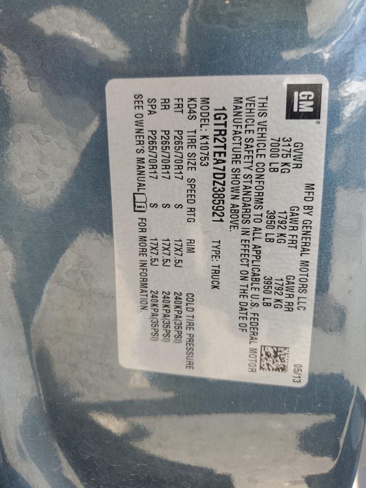 1GTR2TEA7DZ385921 2013 GMC Sierra K1500