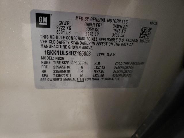 2017 GMC ACADIA SLT - 1GKKNULS4HZ185003