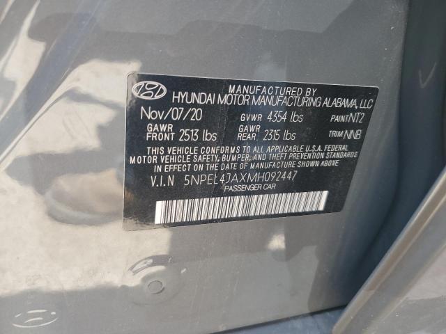 2021 Hyundai Sonata Sel VIN: 5NPEL4JAXMH092447 Lot: 61848914