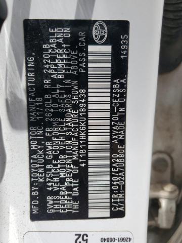 VIN 4T1B11HK6KU189438 2019 Toyota Camry, L no.13