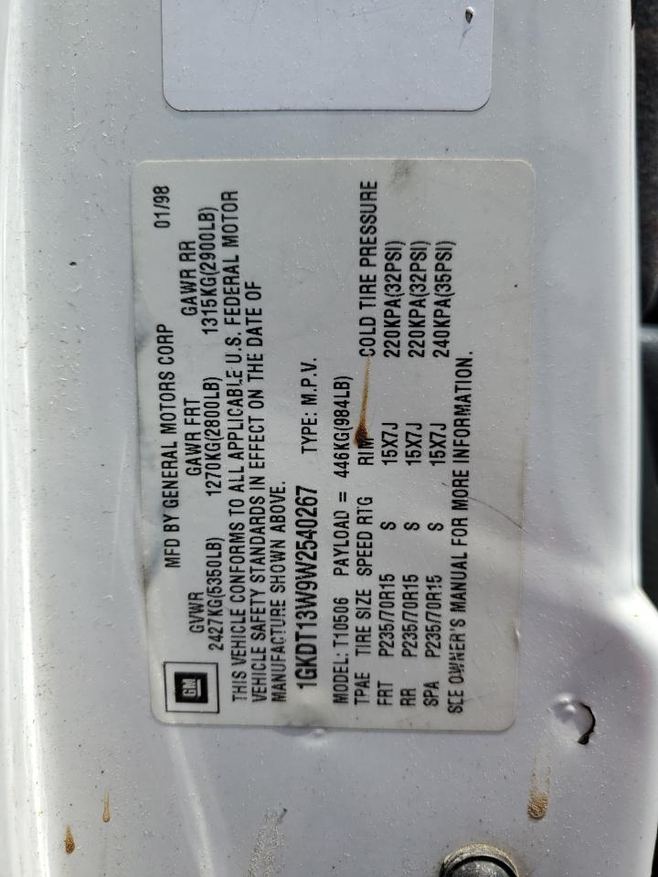 1GKDT13W9W2540267 1998 GMC Jimmy
