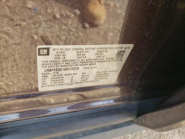 2016 BUICK ENVISION P - LRBFXESX1GD175579