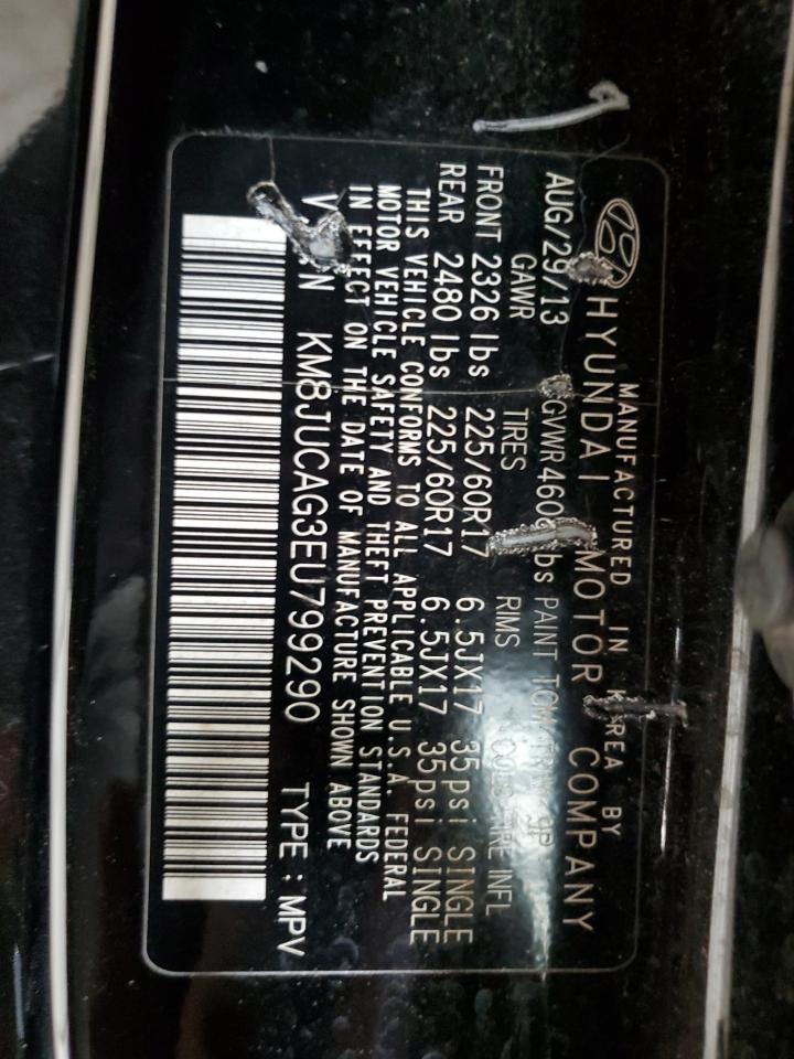 KM8JUCAG3EU799290 2014 Hyundai Tucson Gls