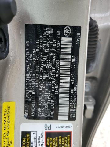 VIN 4T4BF1FK8FR503011 2015 Toyota Camry, LE no.13