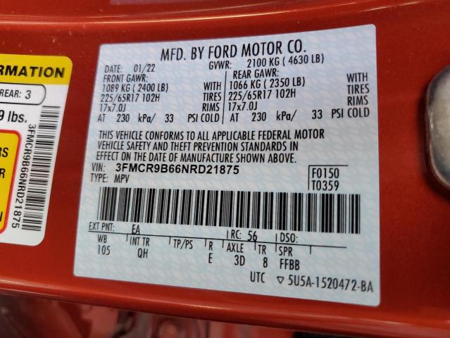 2022 FORD BRONCO SPO - 3FMCR9B66NRD21875
