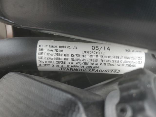 2015 YAMAHA FZ07 JYARM06EXFA000262