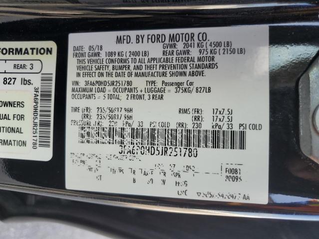 VIN 3FA6P0HD5JR251780 2018 Ford Fusion, SE no.13