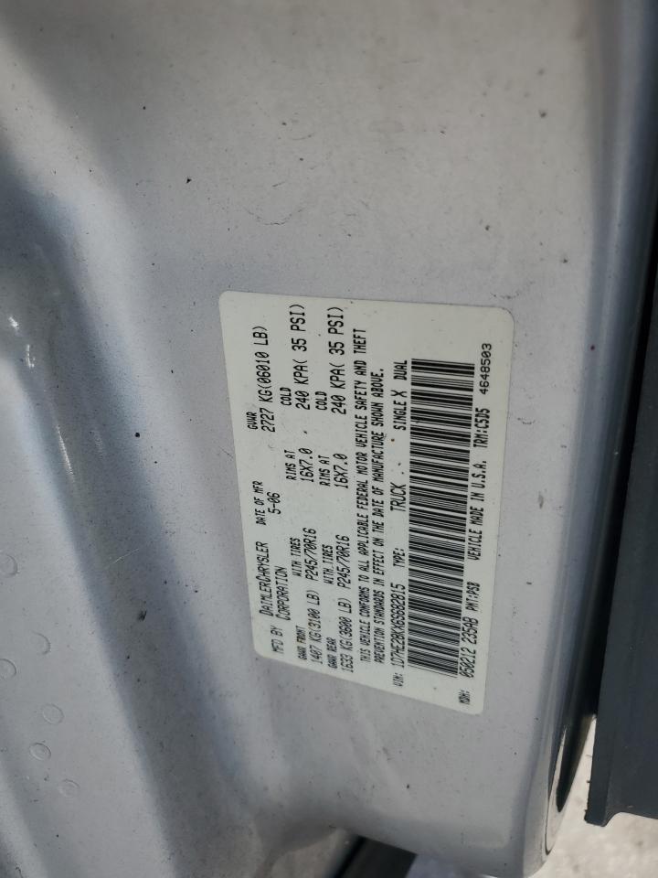 1D7HE28KX6S682815 2006 Dodge Dakota Quad