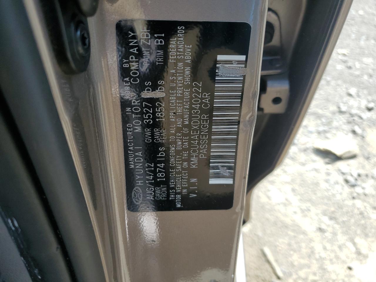 KMHCU4AEXDU340222 2013 Hyundai Accent Gls