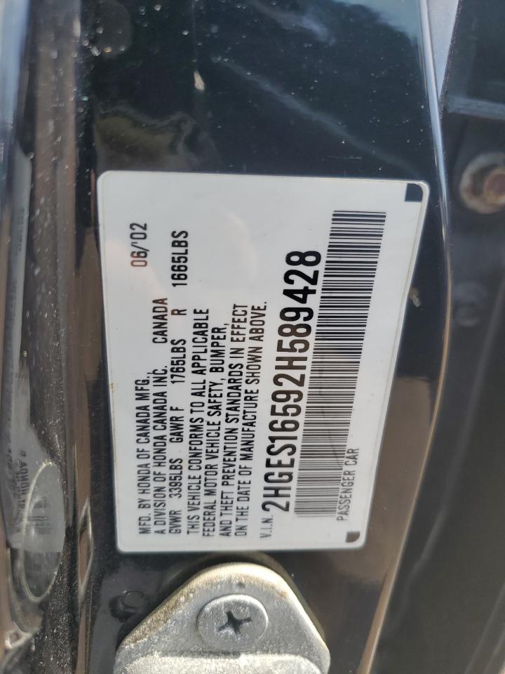 2HGES16592H589428 2002 Honda Civic Lx 2HGES16592H589428 2002 Honda Civic Lx