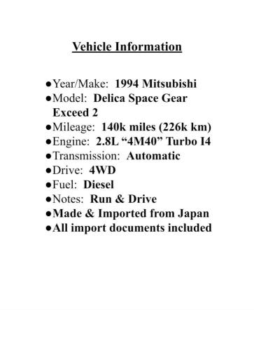 PE8W0003766 1994 Mitsubishi Delica